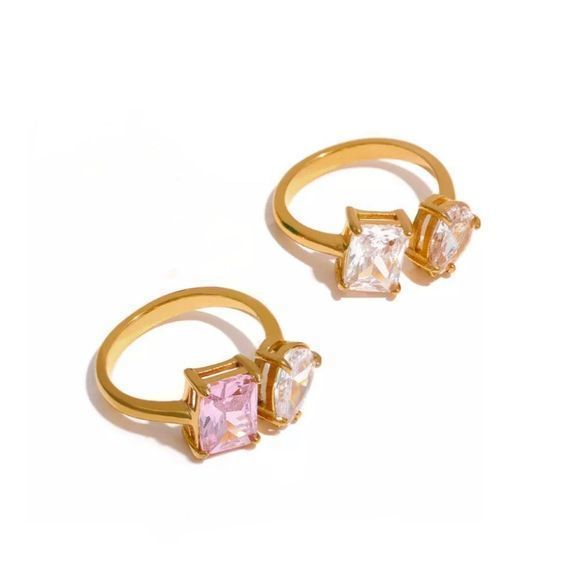 SF Jewelry Jewelry - Yojoy Gold Plated Crystal Ring